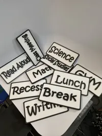 2 plates with 11 signs