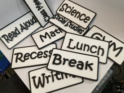 School Subject Signs