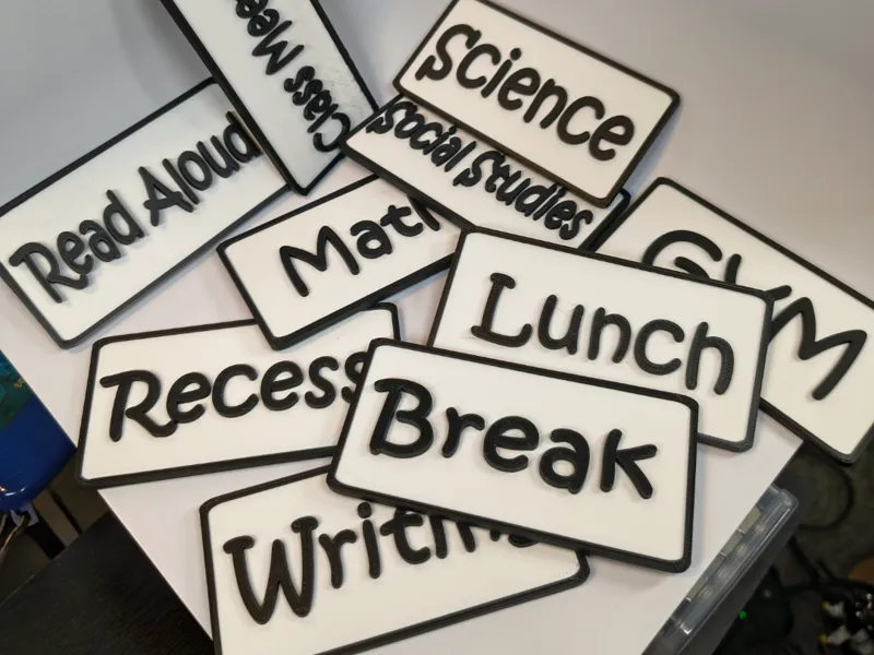 School Subject Signs