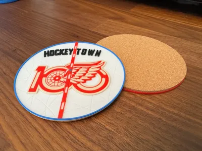 Detroit Red Wings 100 Year Ice Drink Coaster