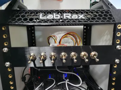 Flight Sim switch plate for 10 inch rack