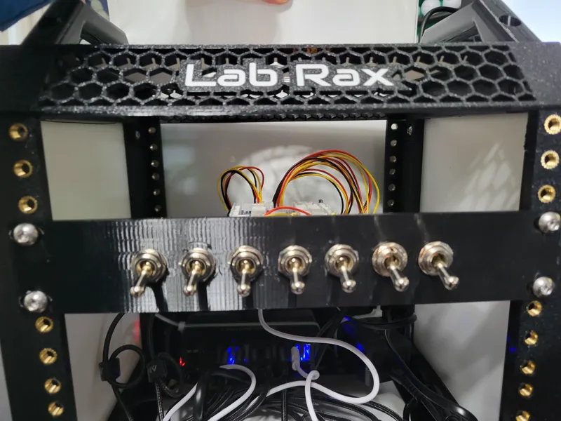 Flight Sim switch plate for 10 inch rack