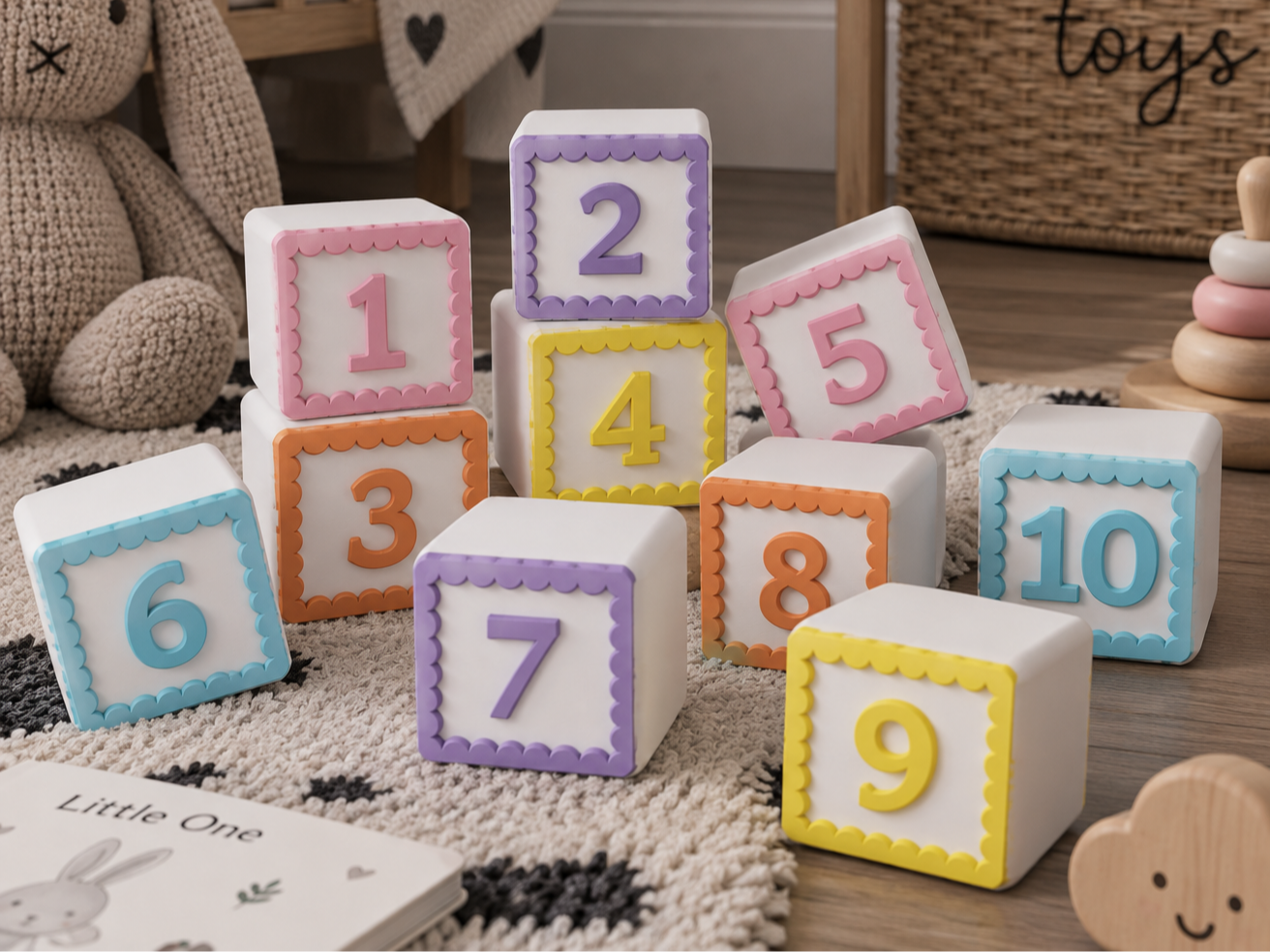 Scalloped Number Blocks 1-20 3D model