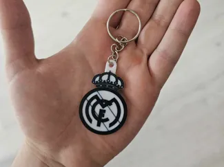 Real Madrid Keychain Black and White