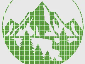 Mountains - Print on tulle mesh. For clothing.