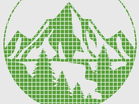 Mountains - Print on tulle mesh. For clothing.