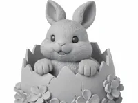 Lapin de Pâques dans un œuf craquelé — photo 2