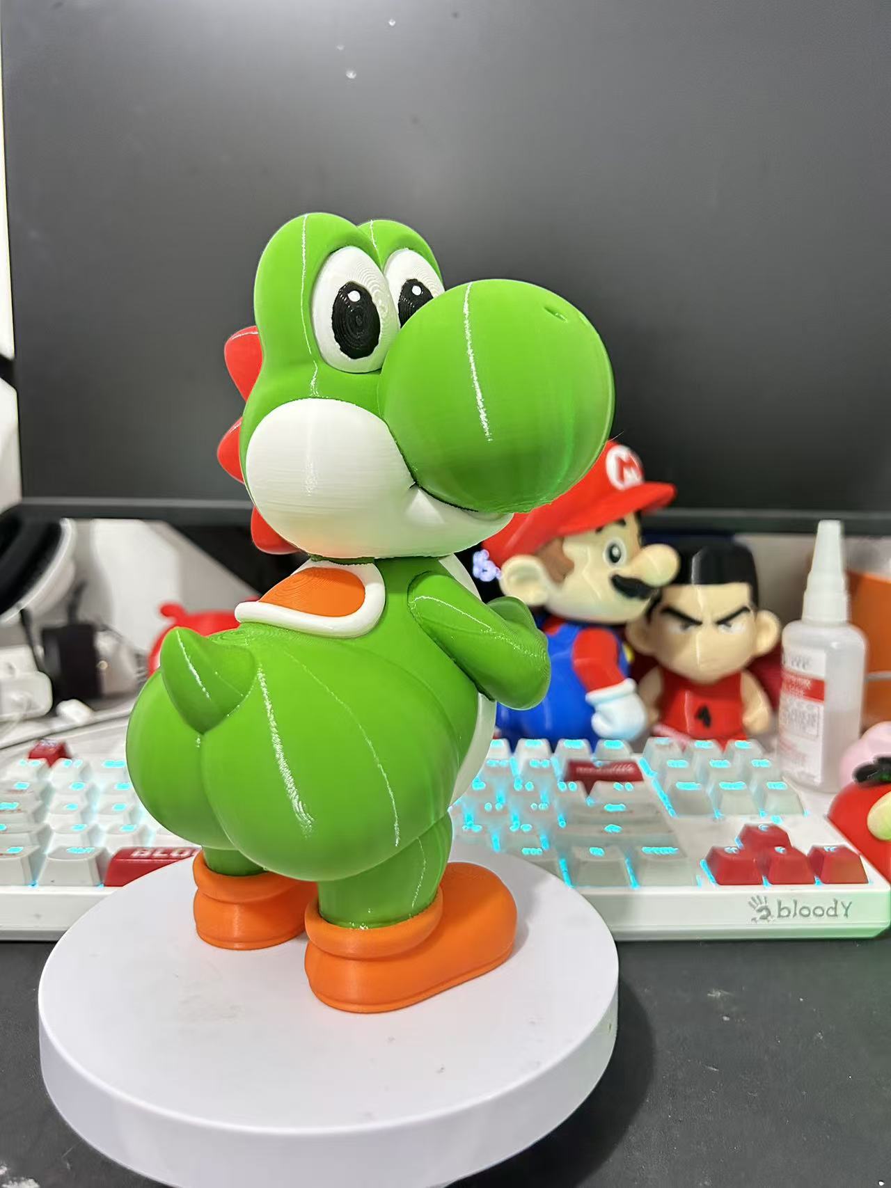Miniatura 2 do modelo 3D 拥有性感小翘臀的Q版耀西Yoshi - 多色拆件打印 无需AMS