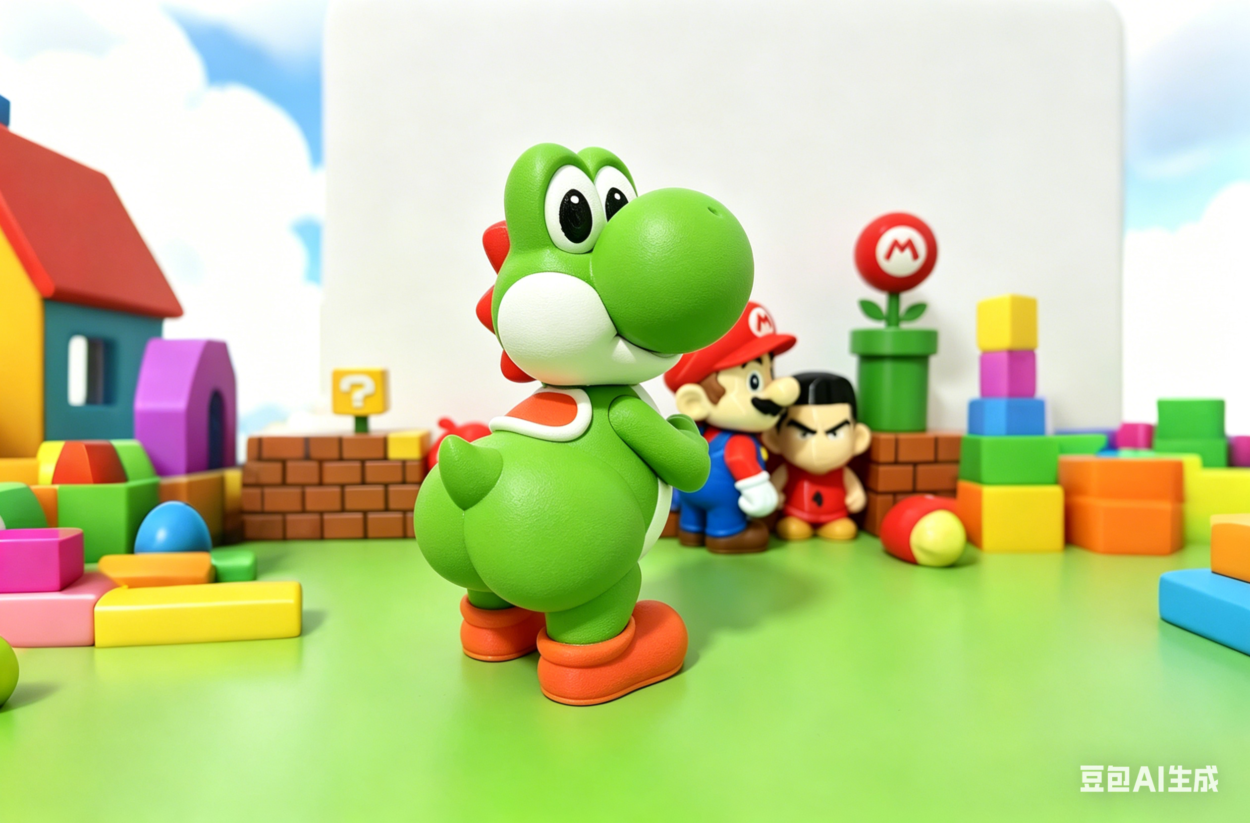 Miniatura 3 do modelo 3D 拥有性感小翘臀的Q版耀西Yoshi - 多色拆件打印 无需AMS