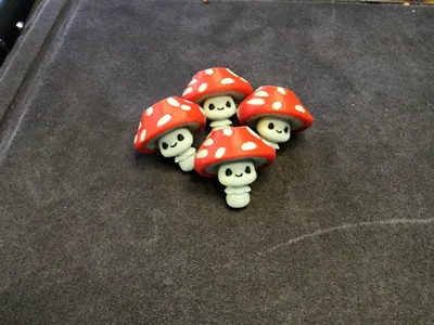 Chibi Amanita Drawstring Bead