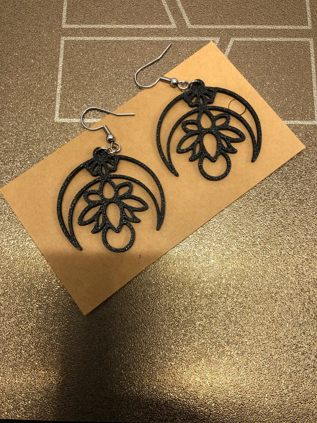 Moon and lotus earrings no AMS, 0.4 mm nozzle view 2