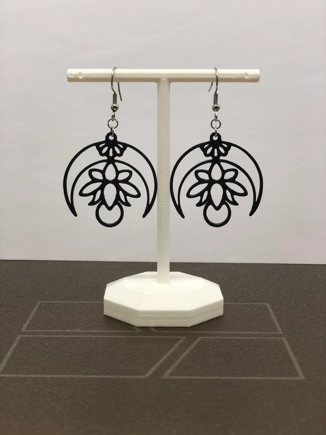 Moon and lotus earrings no AMS, 0.4 mm nozzle view 3