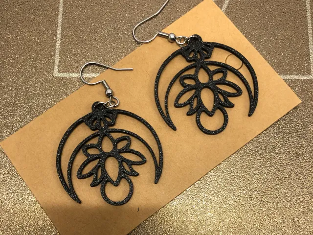 Moon and lotus earrings no AMS, 0.4 mm nozzle
