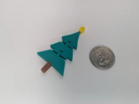 Simple Articulated FlexiTree Earrings/Keychain view 4