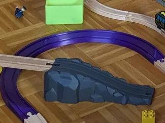 wooden train steep turn (compatible to Brio, Ikea)
