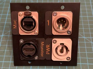 Neutrik DSS Label sideways for 2U DAP Panel