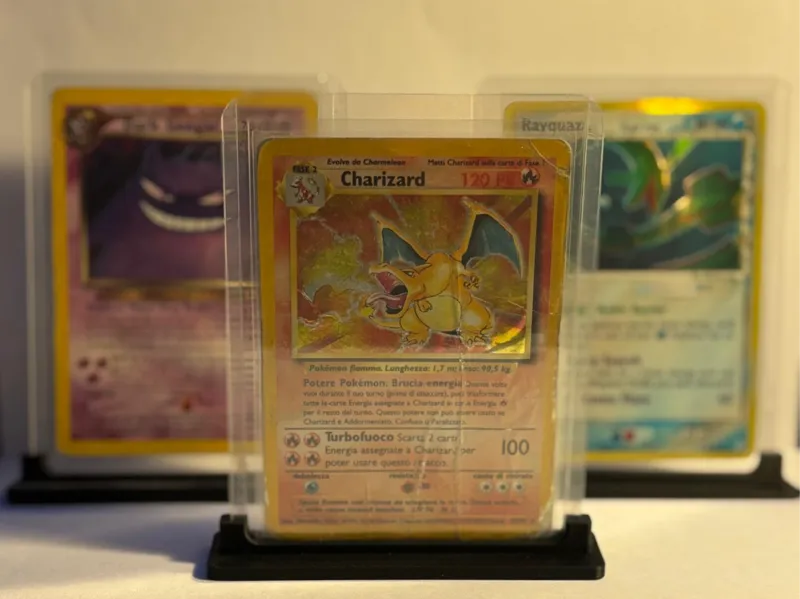Top loader card holder