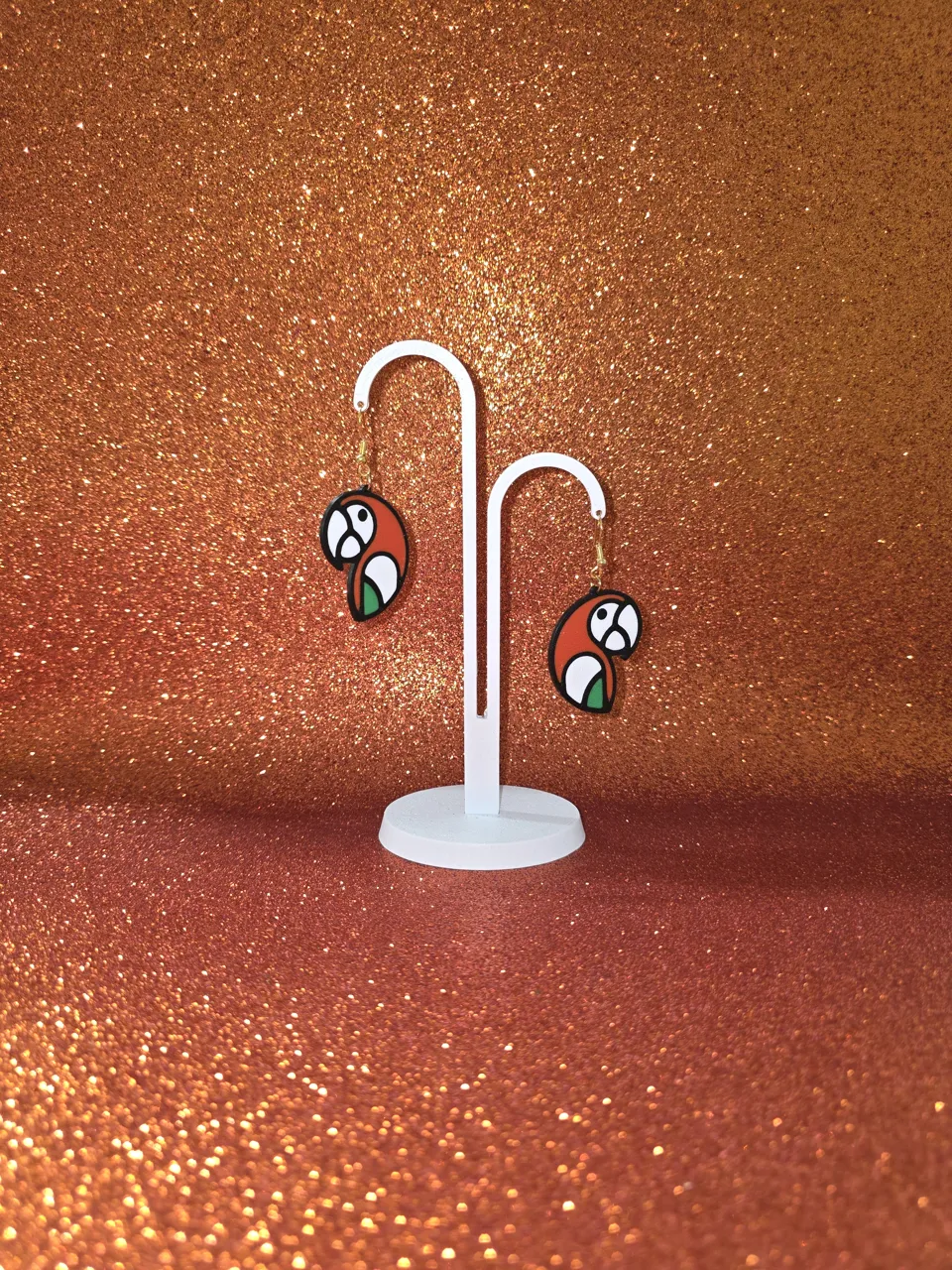 Parrot v2 earrings view 3