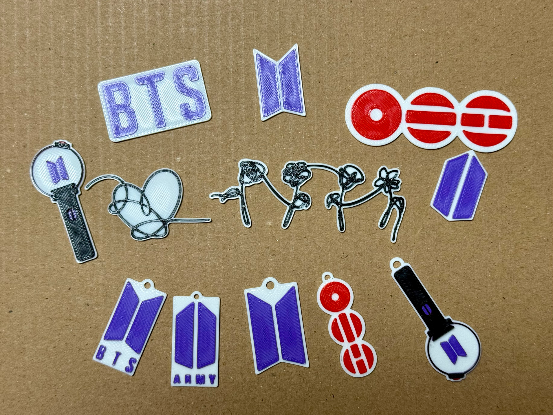 Charms para el marco de fotocard y llaveros de BTS