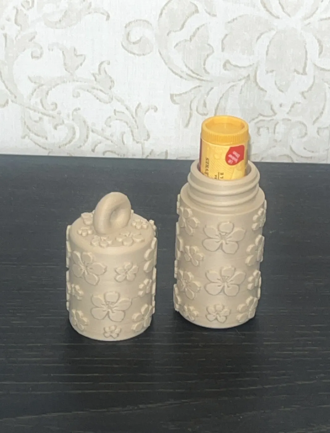 Floral Lip Balm Keychain Holder (2 Versions) view 2