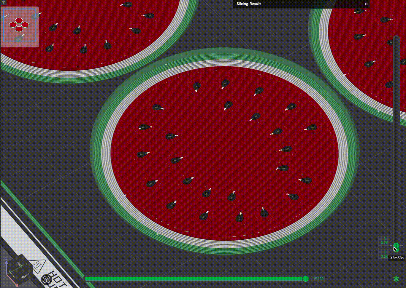 Miniatura 2 do modelo 3D Watermelon coasters