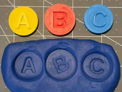 Montessori Coin Letter Stamps
