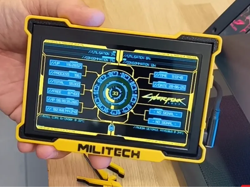 Cadre Cyberpunk pour écran TURZX 5 pouces