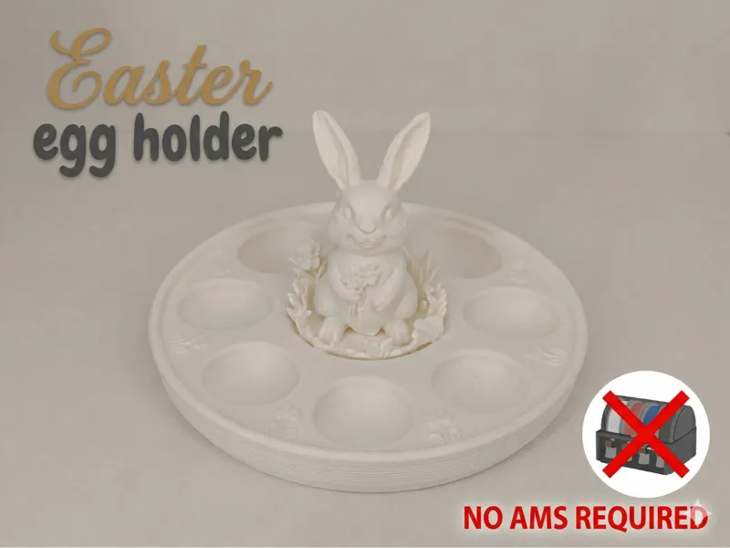 Easter Bunny Egg Holder  Cute Table Decor - No AMS