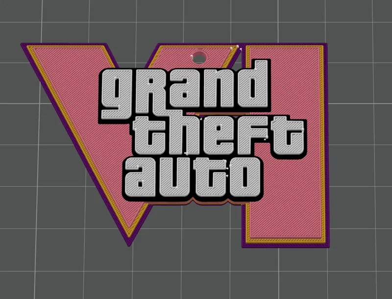 GTA VI (6) Keychain Only Customisable