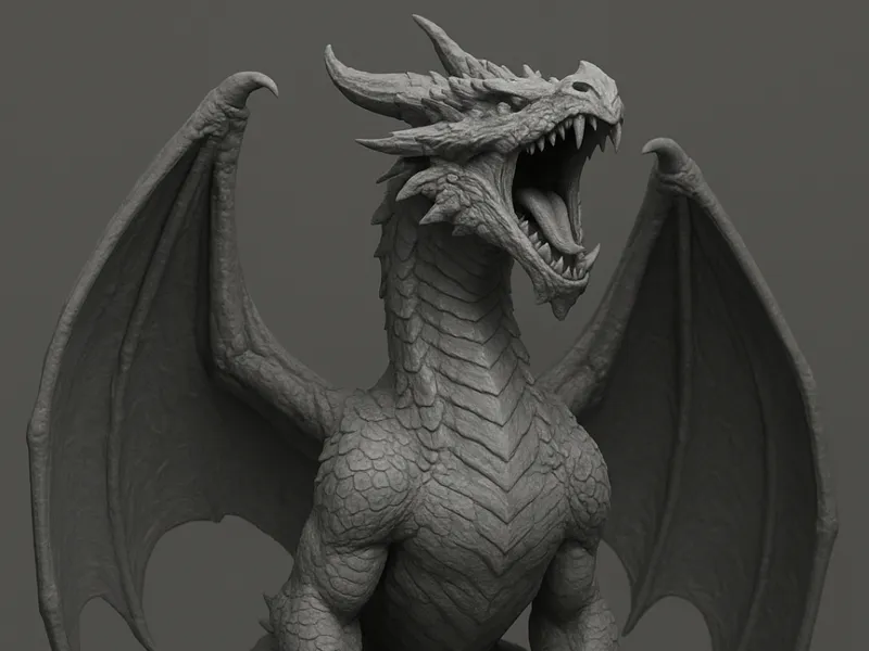 Drache auf Felsen