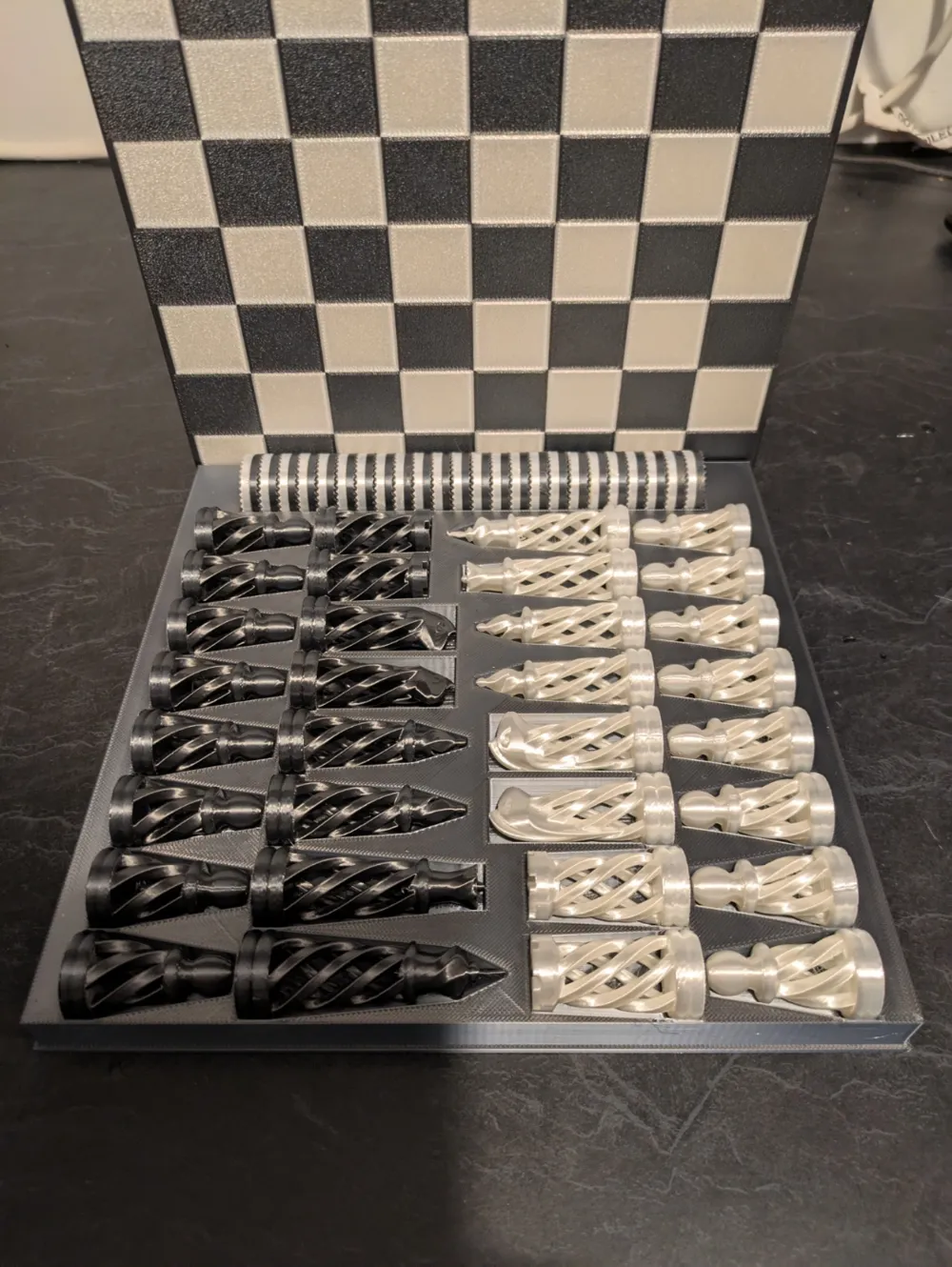 Chess & Checker set with box and 2 boards Remixed by Fox3D.au - MakerWorld