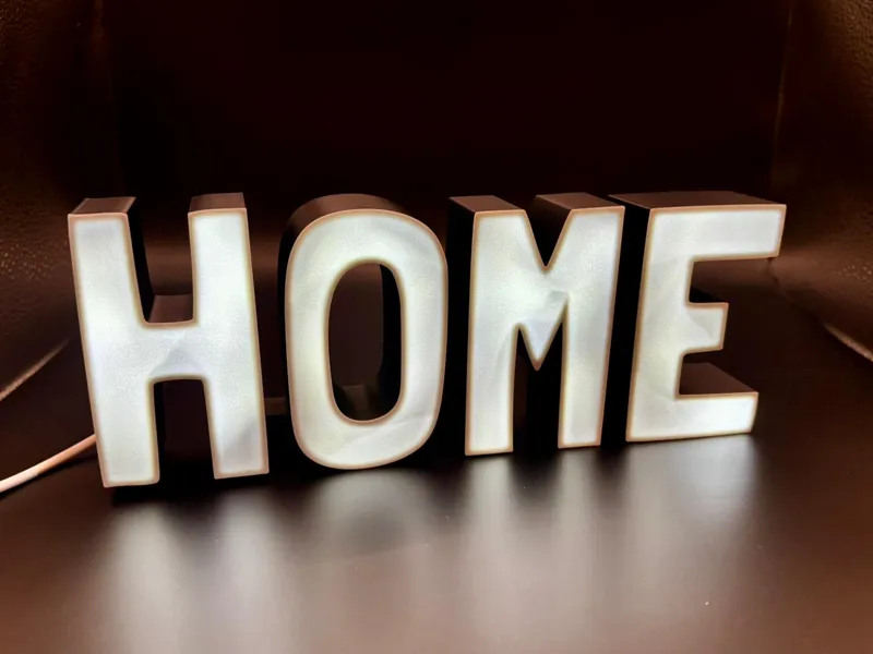 LED Schriftzug HOME – einzelne Buchstaben