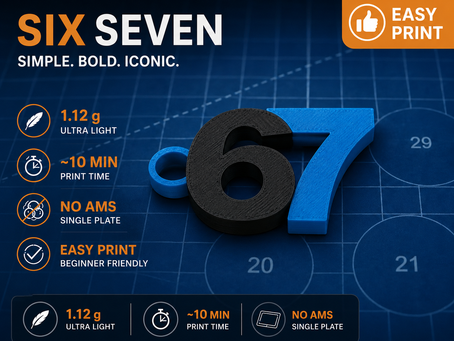 SIX SEVEN Keychain