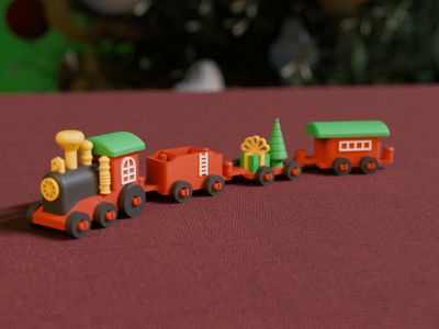 Christmas train, freely connectable, no AMS