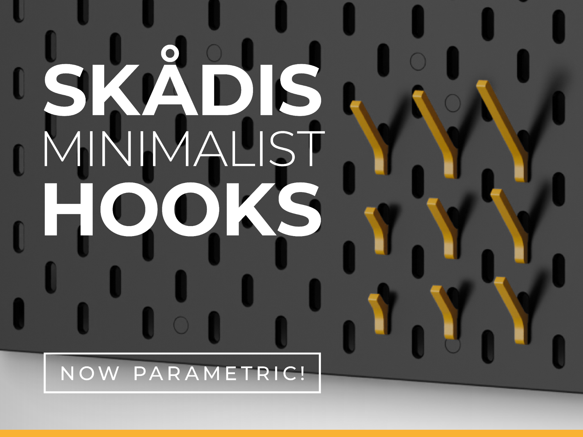 IKEA Skadis Minimalist Hooks [PARAMETRIC]
