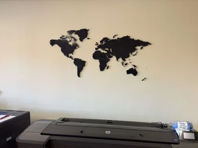 Big Mercator World Map Wall Decor Detailed128x62cm