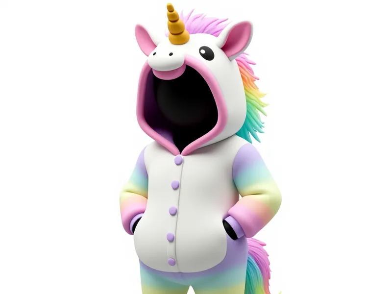 Mystèrieuse licorne à capuche
