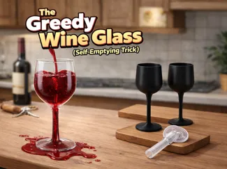 The Greedy Wine Glass (Self-Emptying Trick)
