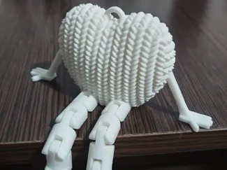Knitted Articulated Flexi Heart 
