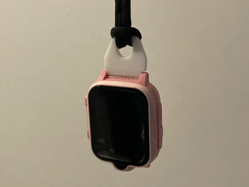 Necklace clip for wrist watch for 20 mm spring bar