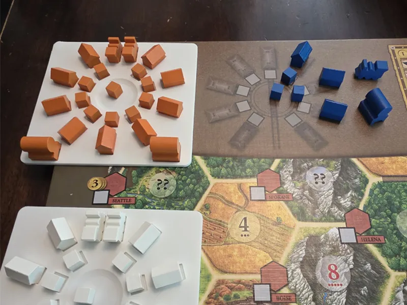 Catan: America - Trails to Rails Piece Holder