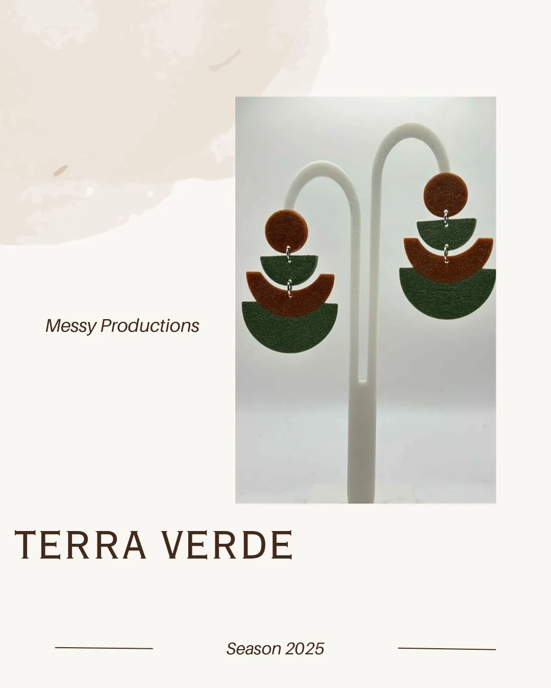 Earthy Geometric Earrings view 3