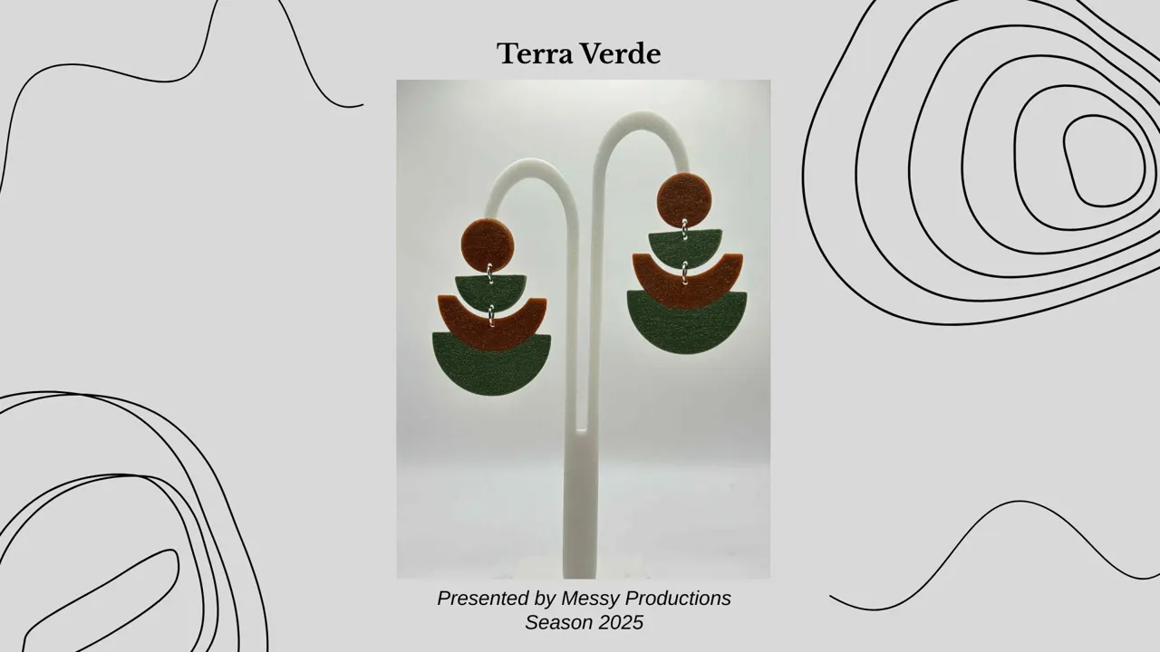 Earthy Geometric Earrings view 2