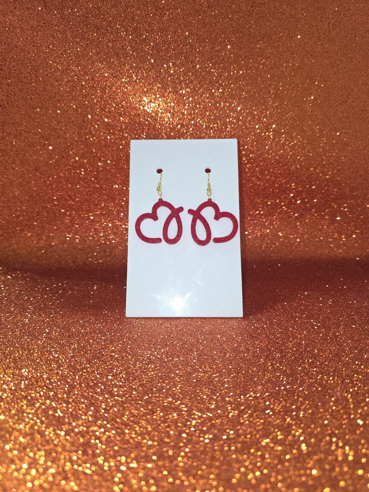 Atypical heart earrings view 2