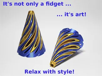 stylish passthrough cone - spiral - fidget - art