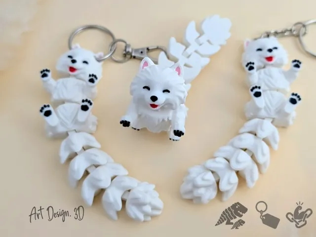 Flexi Long Tail Samoyed Dog - Strong Joints
