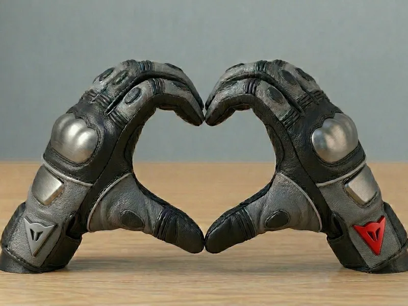 mano cuore guanti moto
