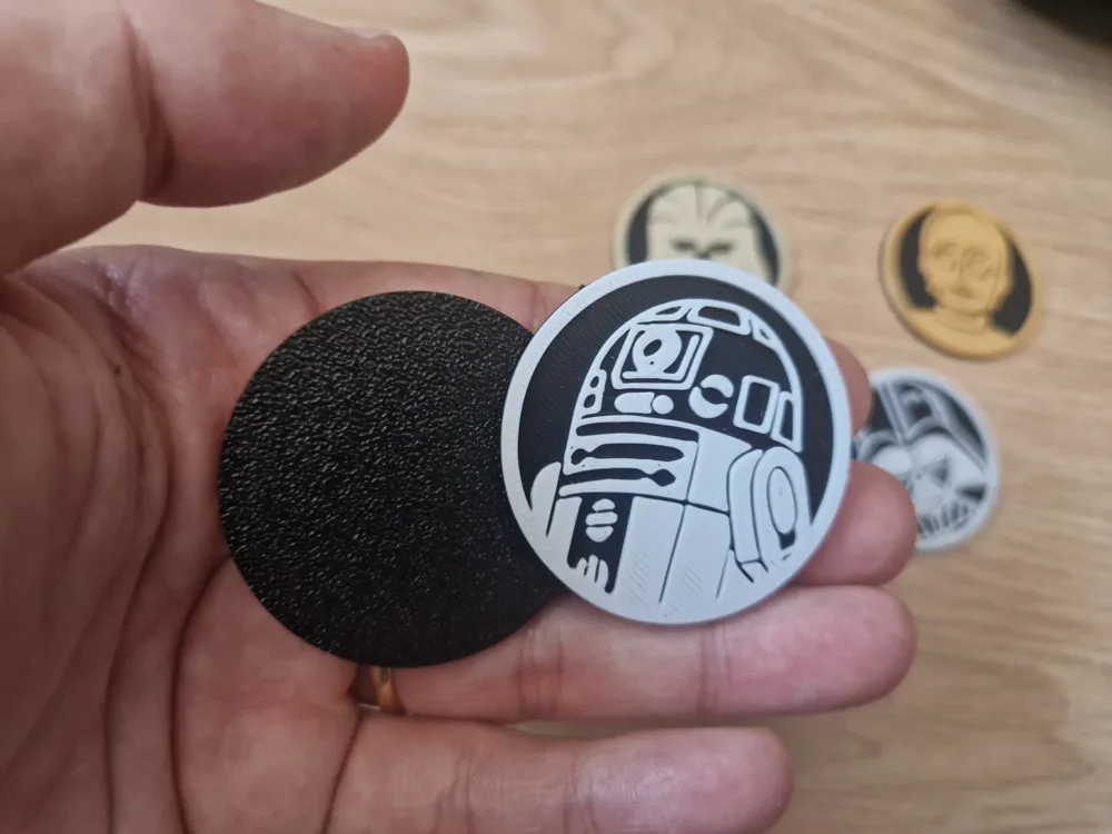 R2-D2 [Star Wars collectible coin] - Free 3D Print Model - MakerWorld