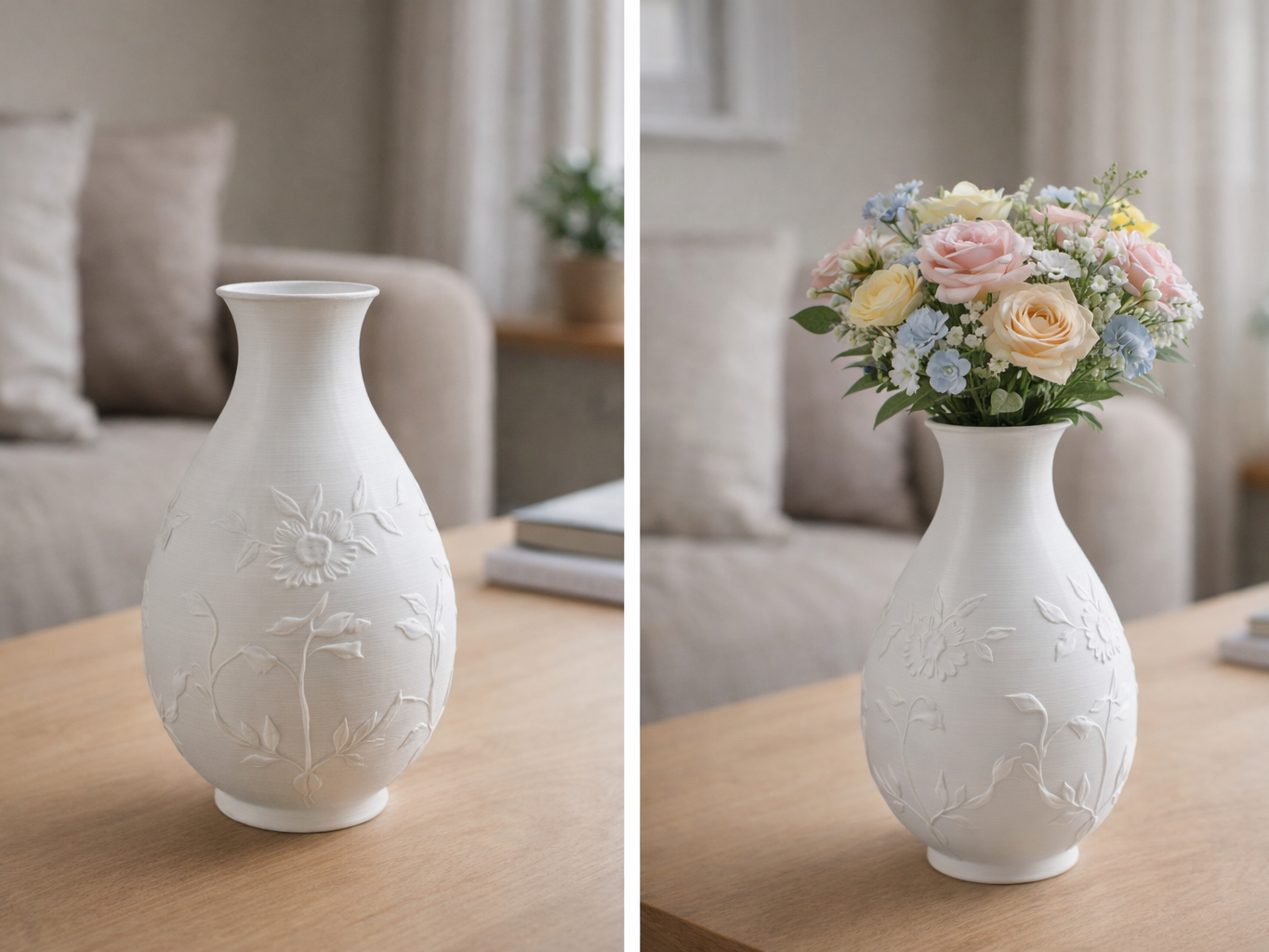 Vase im Blumen Design