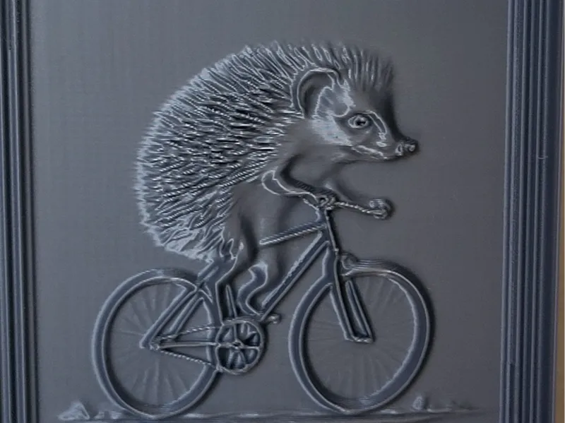 Cycling hedgehog Sculpture